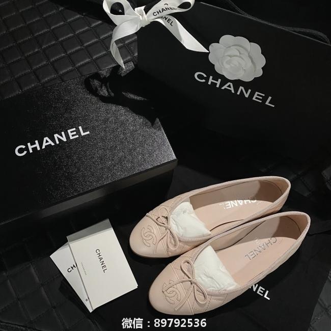 Chanel芭蕾舞鞋✨温柔浅粉色