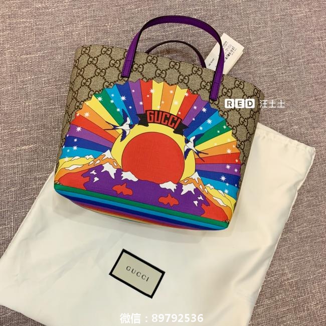 Gucci 2019年新款儿童彩虹太阳tote Gucci童包爆款tote是每年最期待的了