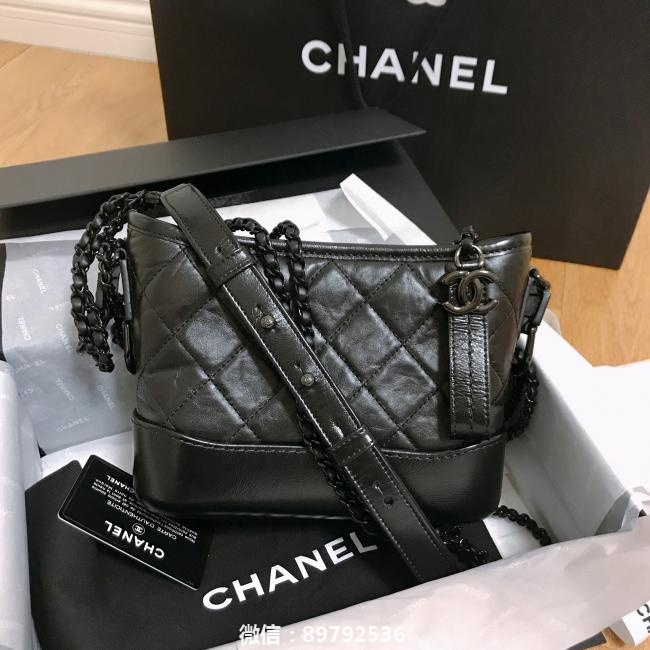 Chanel2020限量全黑纯黑链流浪包