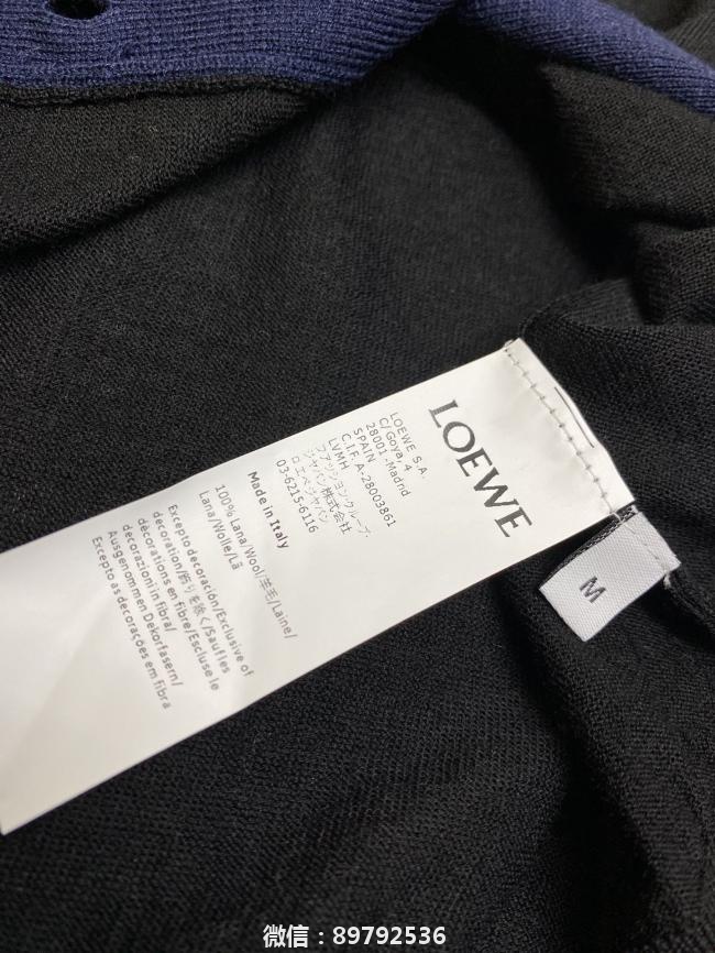 上新原单高端品质  Loewe 2020秋冬最新系列 三叶草刺绣图案羊毛针织长袖开衫