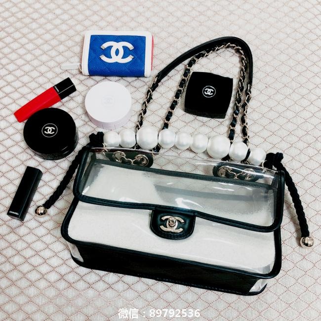Chanel 19春夏|pvc珍珠透明沙滩包 香奈儿 Chanel