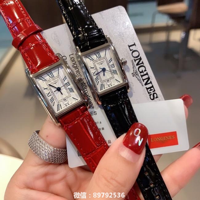 浪琴超好看的小红表浪琴-Longines戴卓维纳系列 精致两针半女士腕表