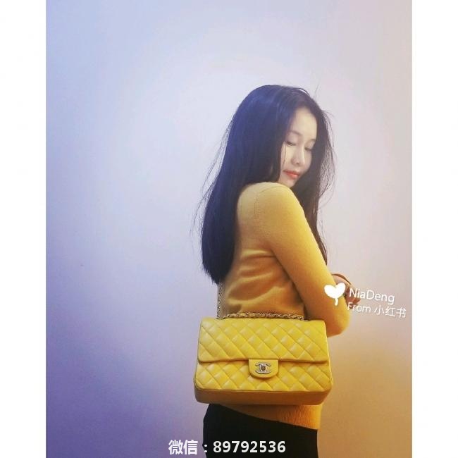 分享新包包|Chanel 19ss 香奈儿春夏柠檬黄CF中号