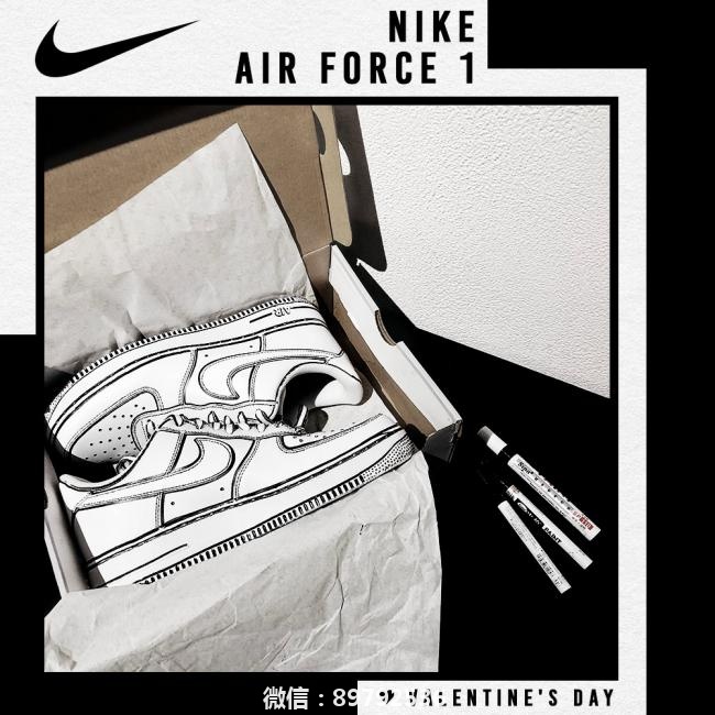 ♥️情人节礼物|Nike AF 1 自制漫画鞋 之前美国艺术家Joshua Vides