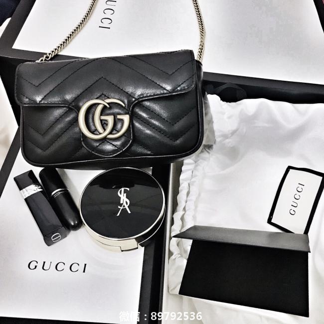 Gucci marmont super黑色链条包 2018年4月底购于广州天河区太古汇
