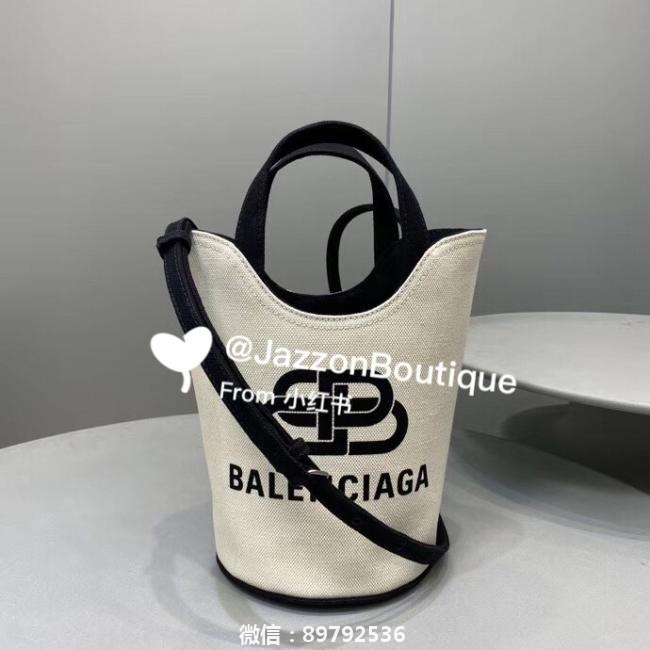 Balenciaga桶包 巴黎世家帆布水桶包