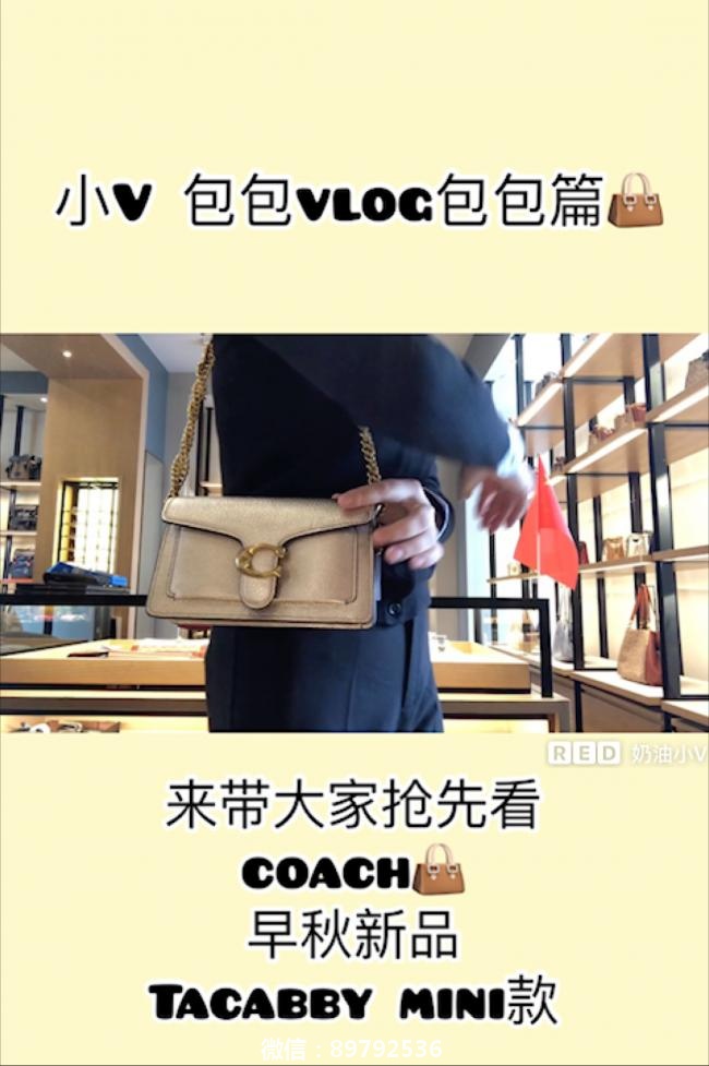 Vlog包包6⃣️早秋Coach Tabby亮晶晶的配色✨