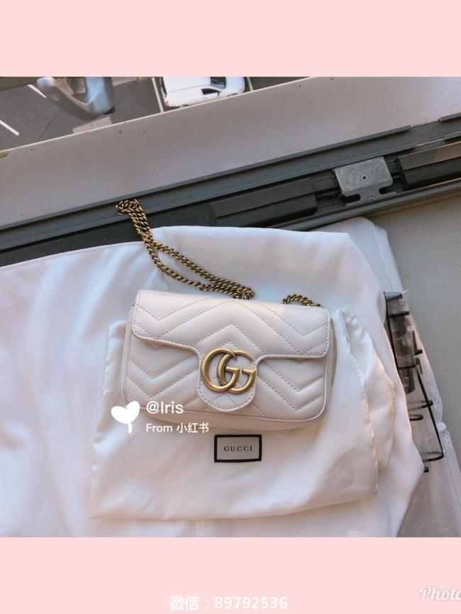 Gucci Marmont Supermini白色