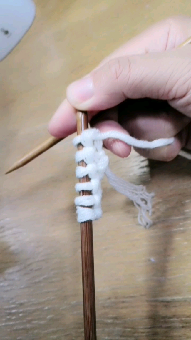 围巾织法基础教程7:正针下针（缓慢版）1