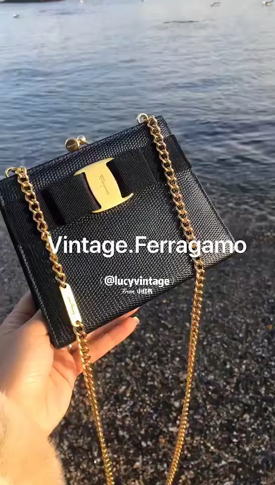 Vintage Ferragamo菲拉格慕蜥蜴皮vara包