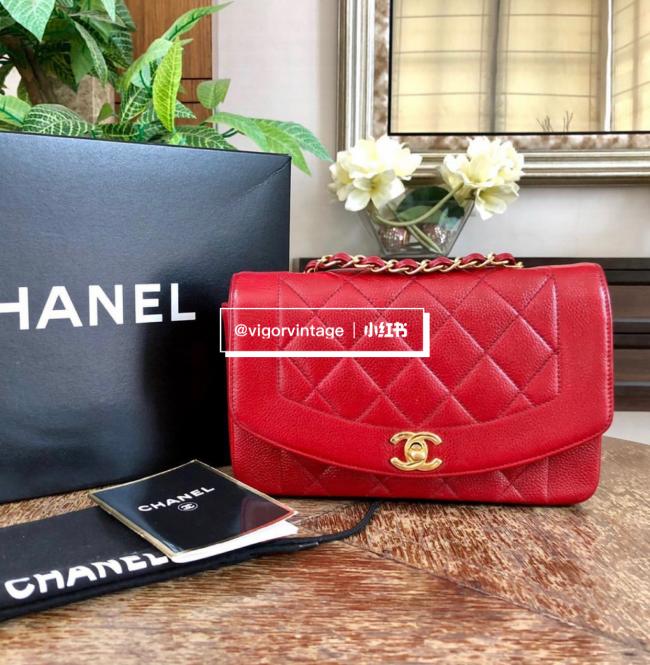 Chanel vintage,香奈儿中古戴妃包