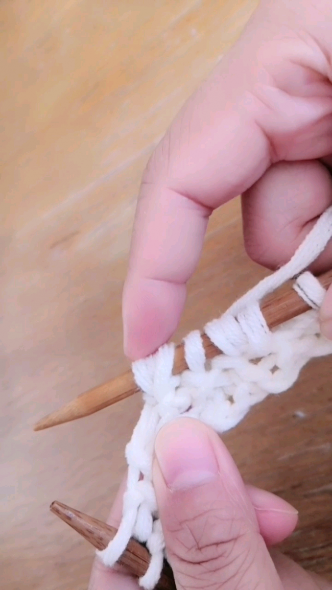 围巾花型织法8：菠萝花（三）