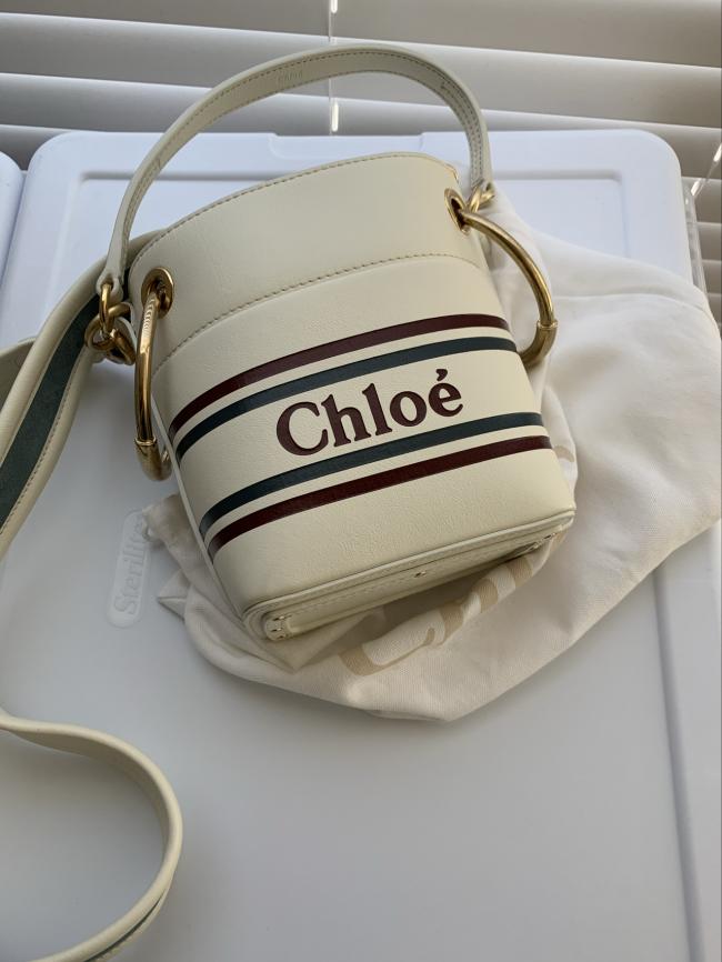 Chloe的Roy白色水桶包