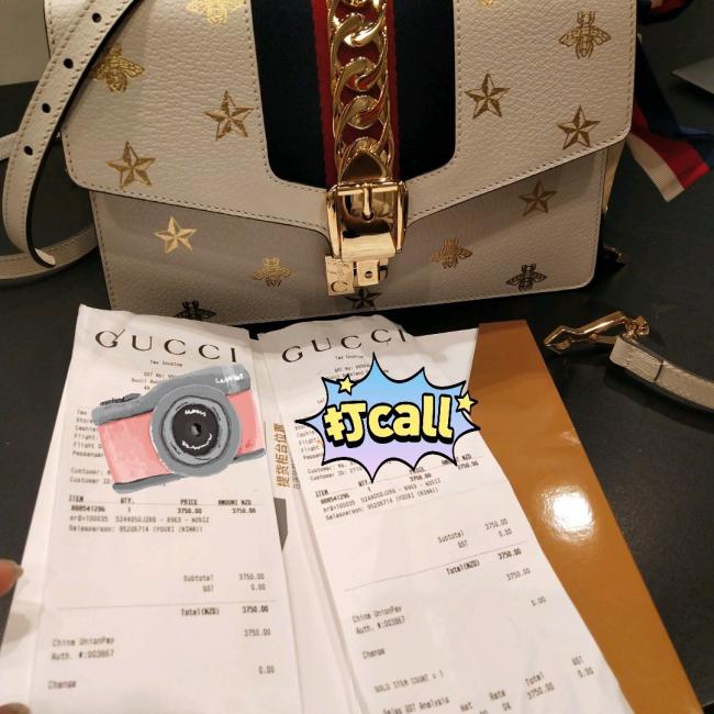 在奥克兰买到了Gucci Sylvie系列蜜蜂星星包 3月2日
