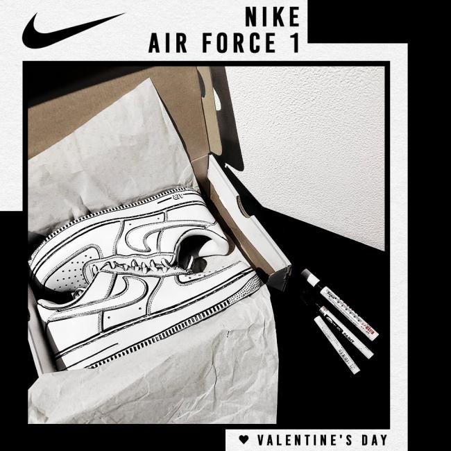 ♥️情人节礼物|Nike AF 1 自制漫画鞋 之前美国艺术家Joshua Vides