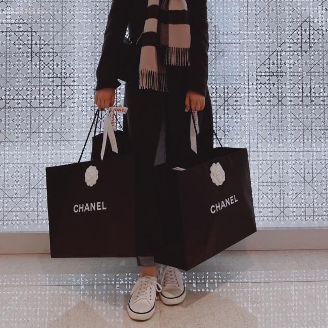 Chanel 2021 Flap bag , 蓝黑姐妹色