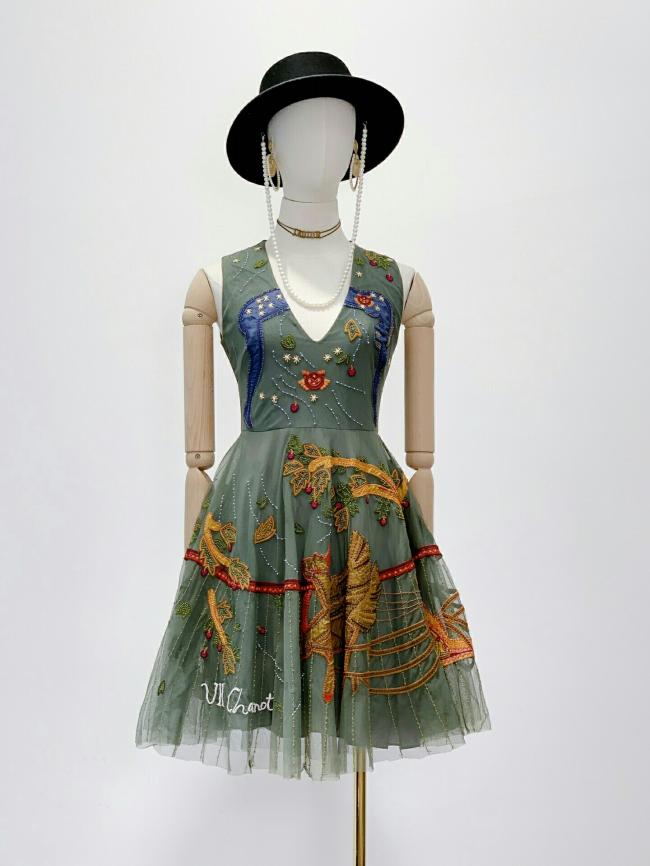Dior2020游牧高级定制系列刺绣连衣裙