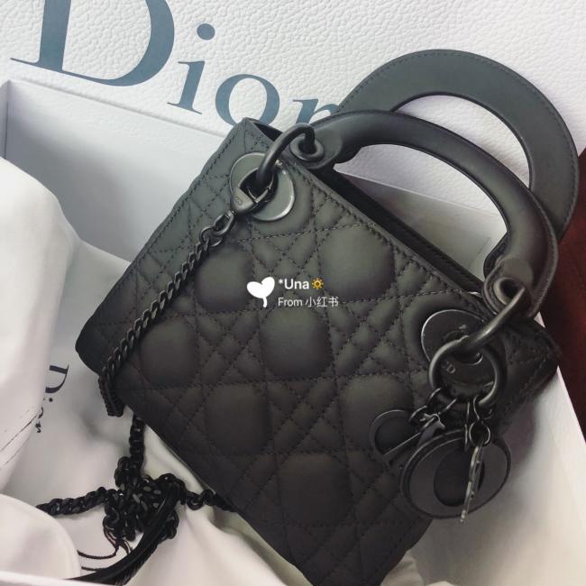 Dior Lady磨砂黑 ➕Dior BookTote红色购物袋