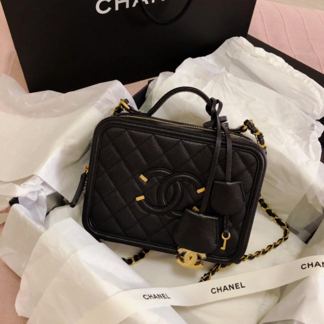 全新款Chanel Vanity Case斜挎手提包中号