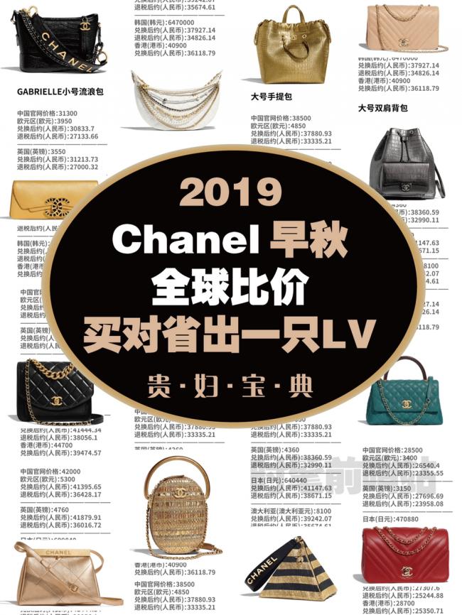 香奈儿 Chanel 2019早秋包包全球比价！ diu~你的Chanel小可爱突然上新！