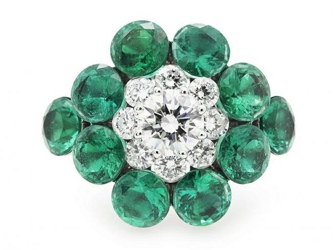 钻石祖母绿戒指的神奇镶嵌
