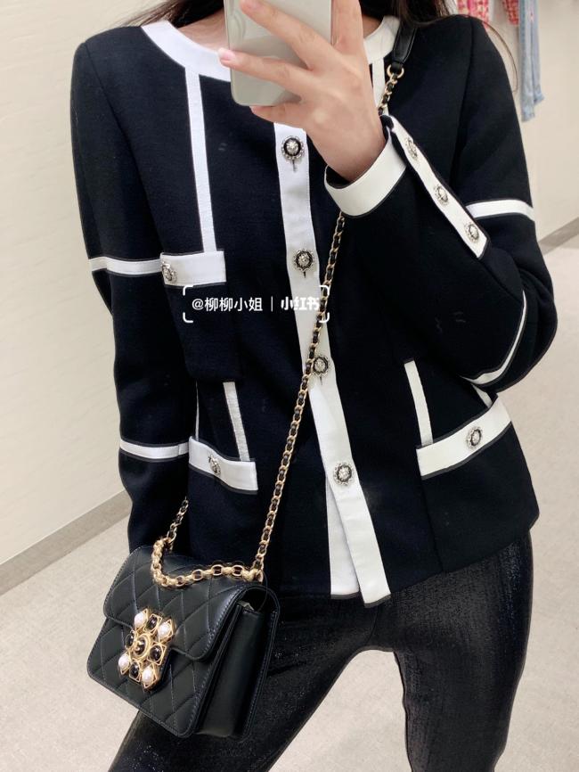 Chanel|秋冬新款黑白拼经典小香外套