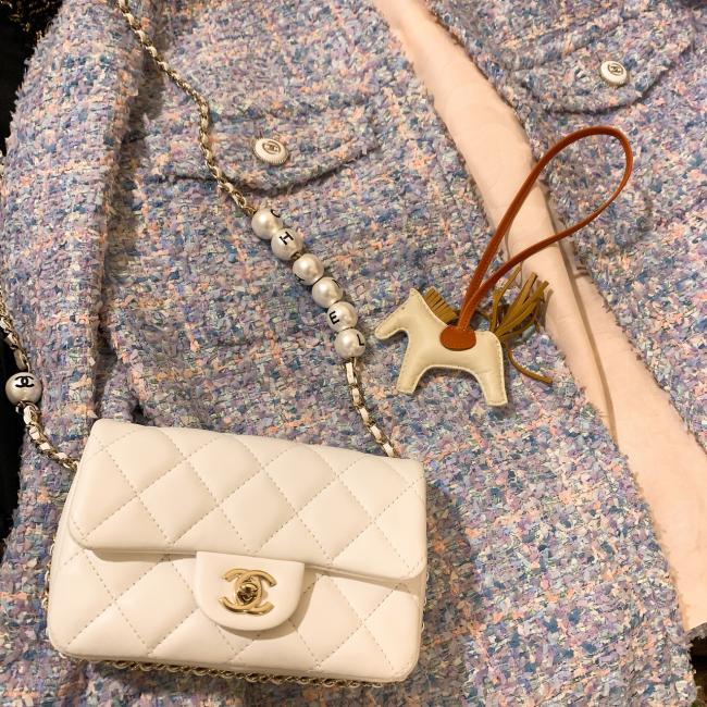 Chanel 又一 春夏爆款Mini Cf白色珍珠包