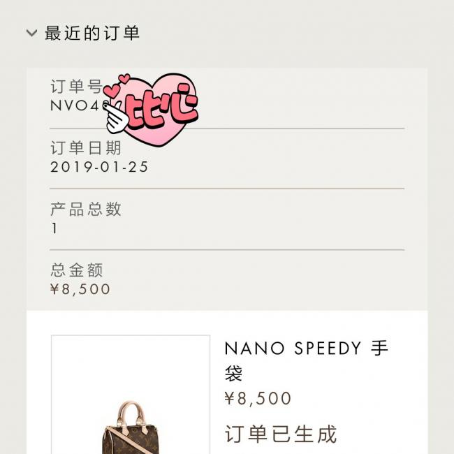 LV中国官网，从凌晨到现在终于终于刷到了nano speedy！！！！太激动了