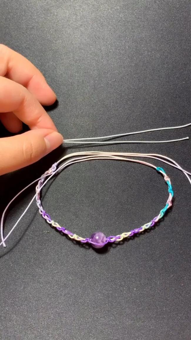 伸缩结做法之一❤️手工编织手绳，简单编织