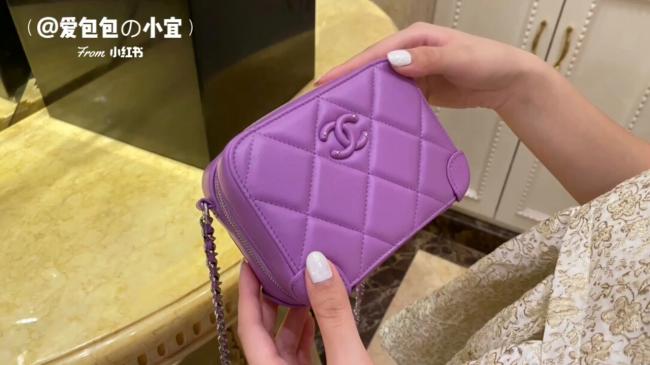 香奈儿2020新品香芋紫色的Mini盒子包包