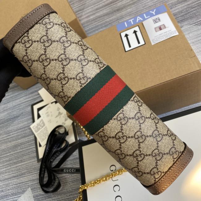 Gucci Ophidia古驰Ophidia系列503877棕皮/PVC手袋