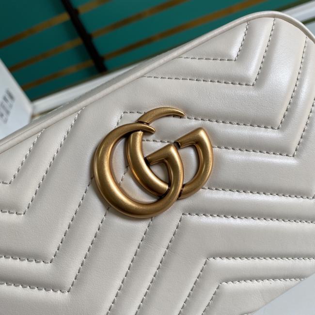 Gucci GG Marmont 447632 白色全皮时尚包包