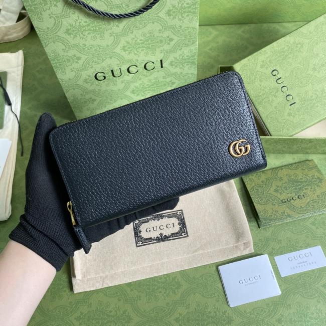 Gucci正品绿盒包装428736，猪纹皮，超大容量