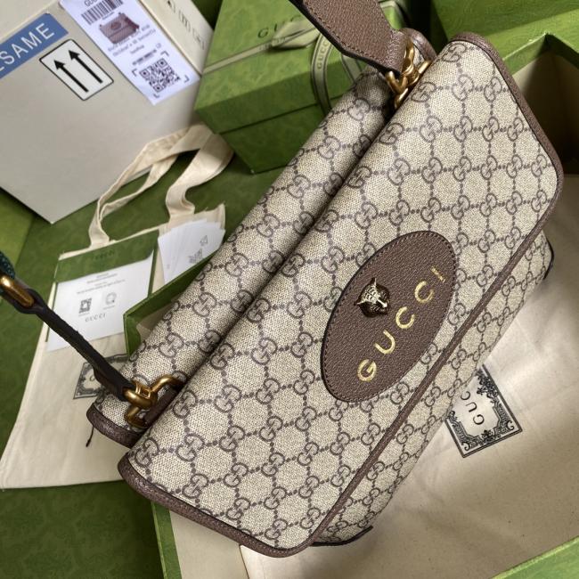 Gucci Ophidia 4956 中号手提包，复古设计，品牌马术本源