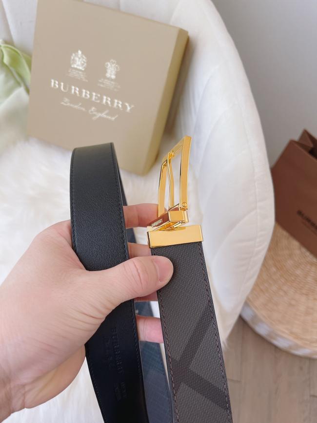 Burberry 真皮皮带，35mm宽度，休闲款式，搭配易服饰