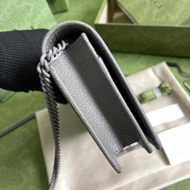 GG Marmont Aria系列链条包-经典黑皮革，原厂绿盒包装