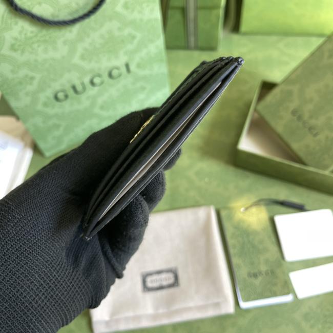 Gucci 5231 经典GG图案卡包，独家绿盒包装