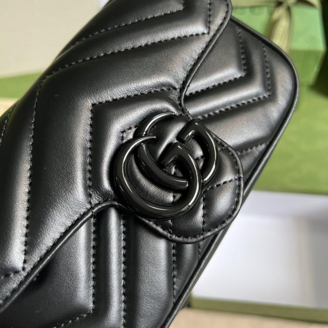 GG Marmont链条马卡龙系列黑色迷你手袋699757