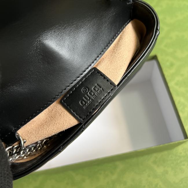 GG Marmont链条马卡龙系列黑色迷你手袋699757