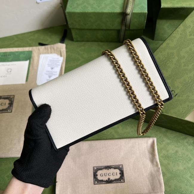 GG 1955系列链条包手袋，带Trefoil印花，原厂绿盒包装