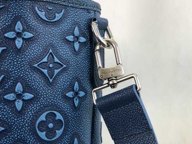 LV全皮公文包旅行袋系列ROLL TOP蓝色手袋
