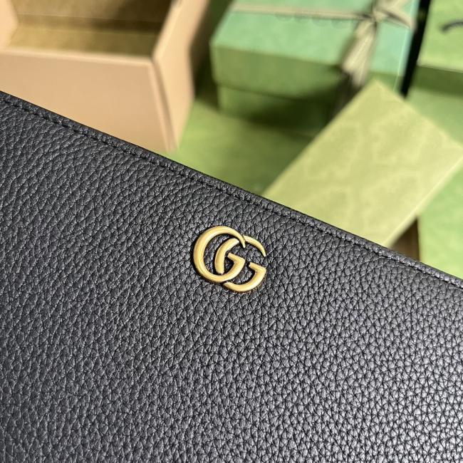 GG Marmont系列经典黑色皮革钱夹7394，Aria-时尚咏叹调