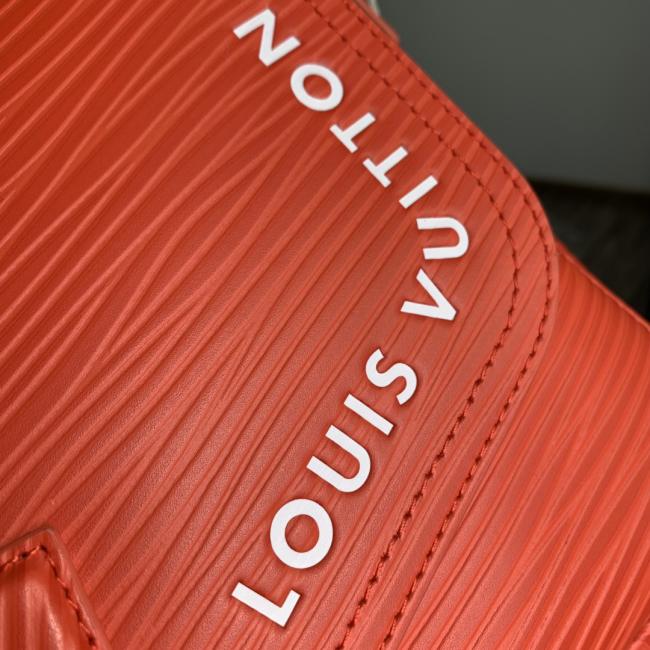 LV全皮男包邮差包系列 Montsouris 信差袋，橙红色，免税
